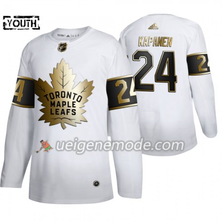 Kinder Eishockey Toronto Maple Leafs Trikot Kasperi Kapanen 24 Adidas 2019-2020 Golden Edition Weiß Authentic